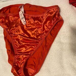 Victorias Second Skin Satin bikini panty NEW WITH TAG! Bright tangy ORANGE
